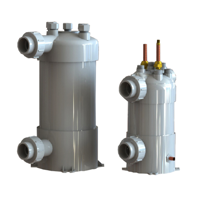 کوله خنک کننده آکواریوم با کیفیت بالا مبادله گرما تیتانیوم پوسته PVC برای آبداری