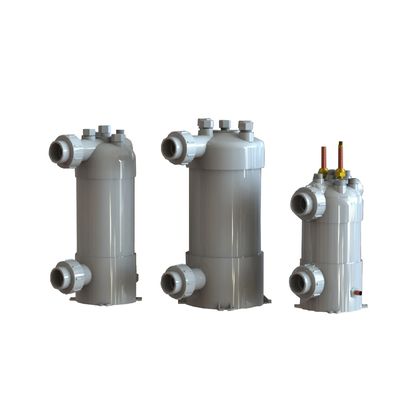 مبادله گرما لوله تیتانیوم PVC Shell برای استخر شنا پمپ گرما آکواریوم مبادله گرما لوله