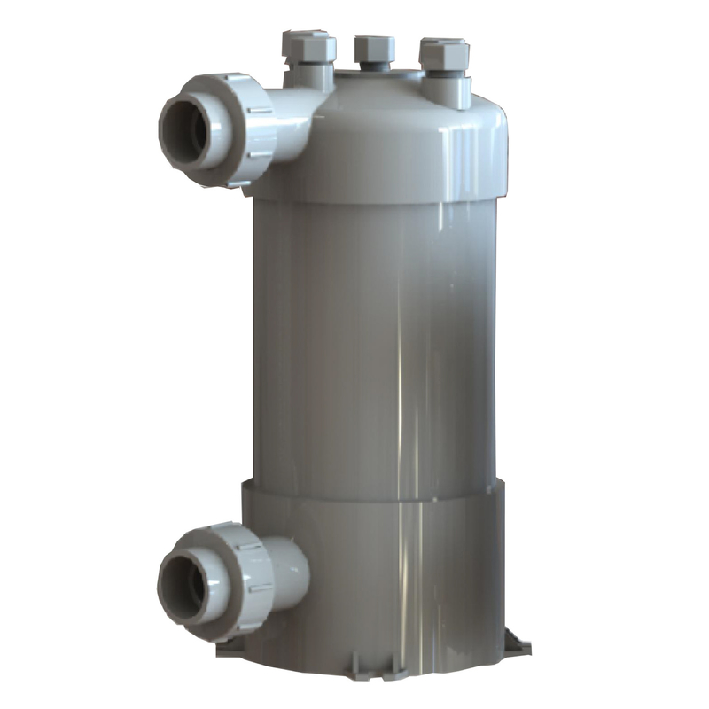 مبادله گرما لوله تیتانیوم PVC Shell برای استخر شنا پمپ گرما آکواریوم مبادله گرما لوله